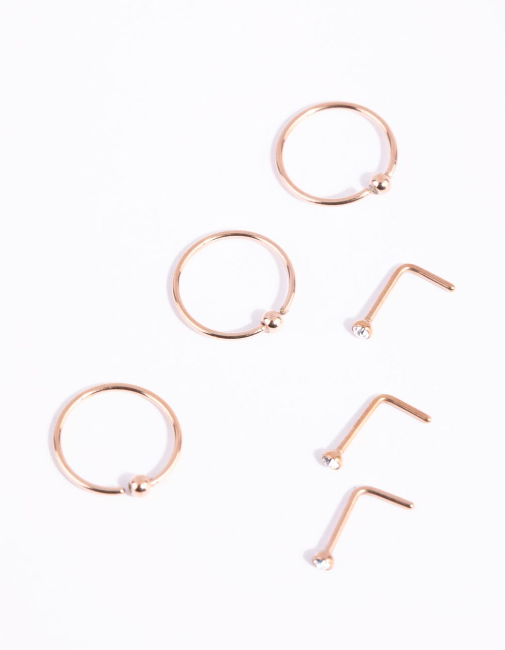 Fine Gold Nose Ring 6-Pack