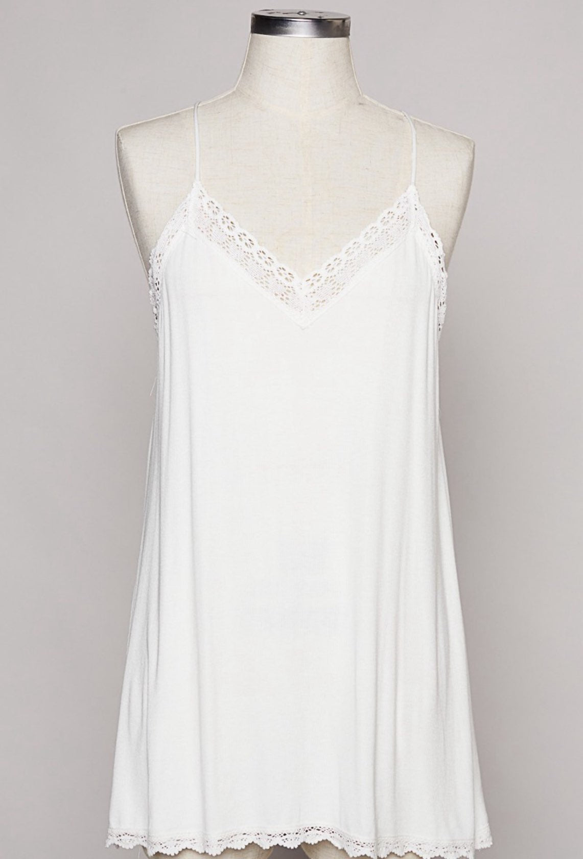 Lace Edge Adjustable Tank
