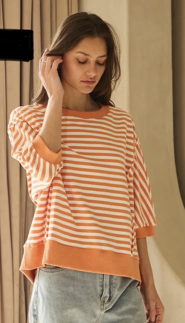 Striped Knit Top