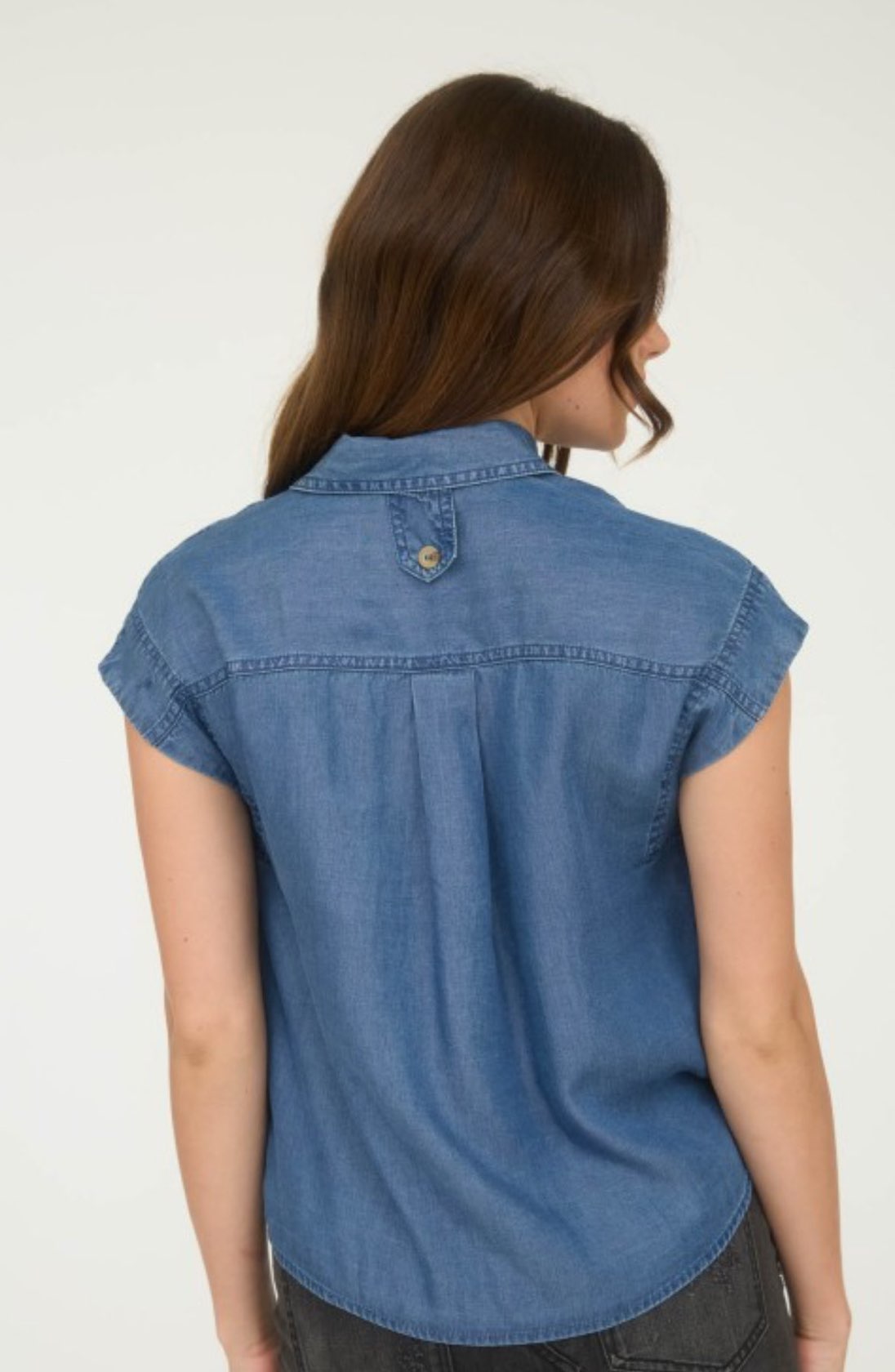 Chambray Pocket Flap Button Down