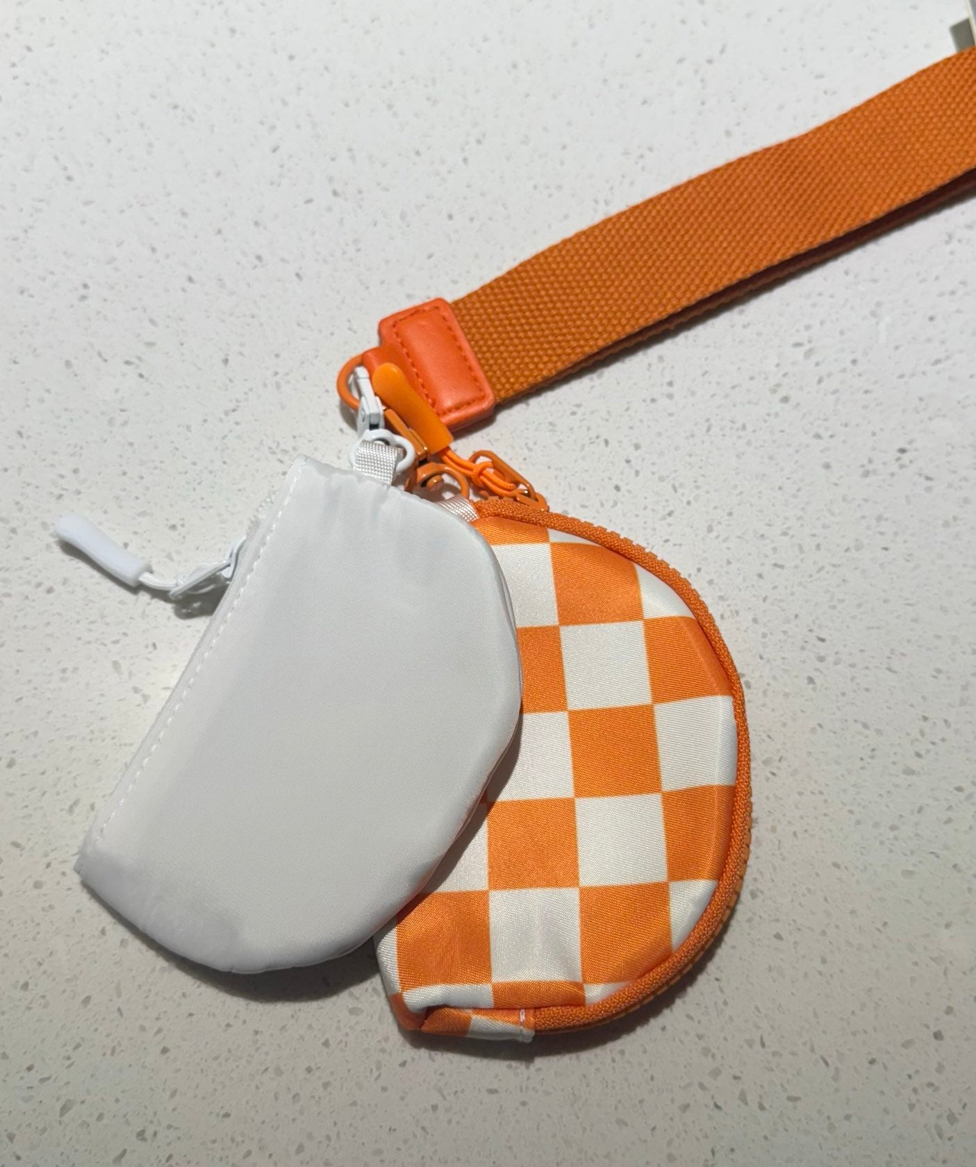 Checker Wristlet Keychain