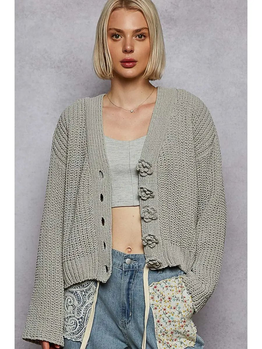 Floral Button Cardigan